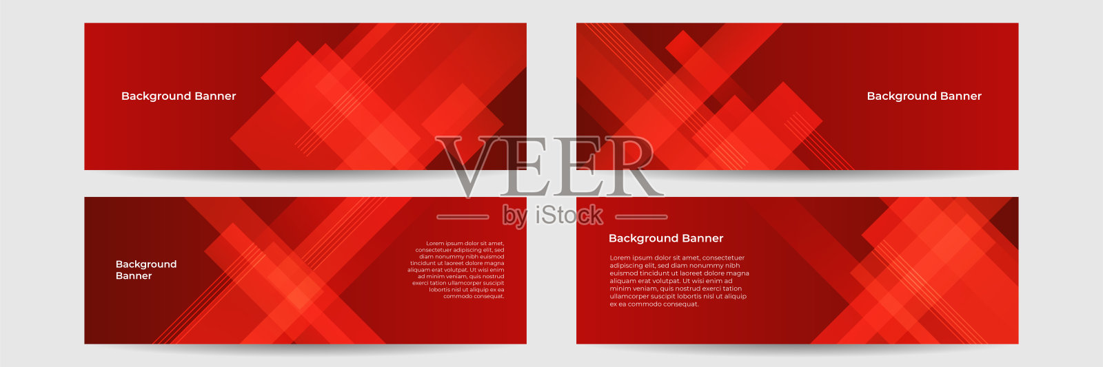 现代红色抽象旗帜背景插画图片素材