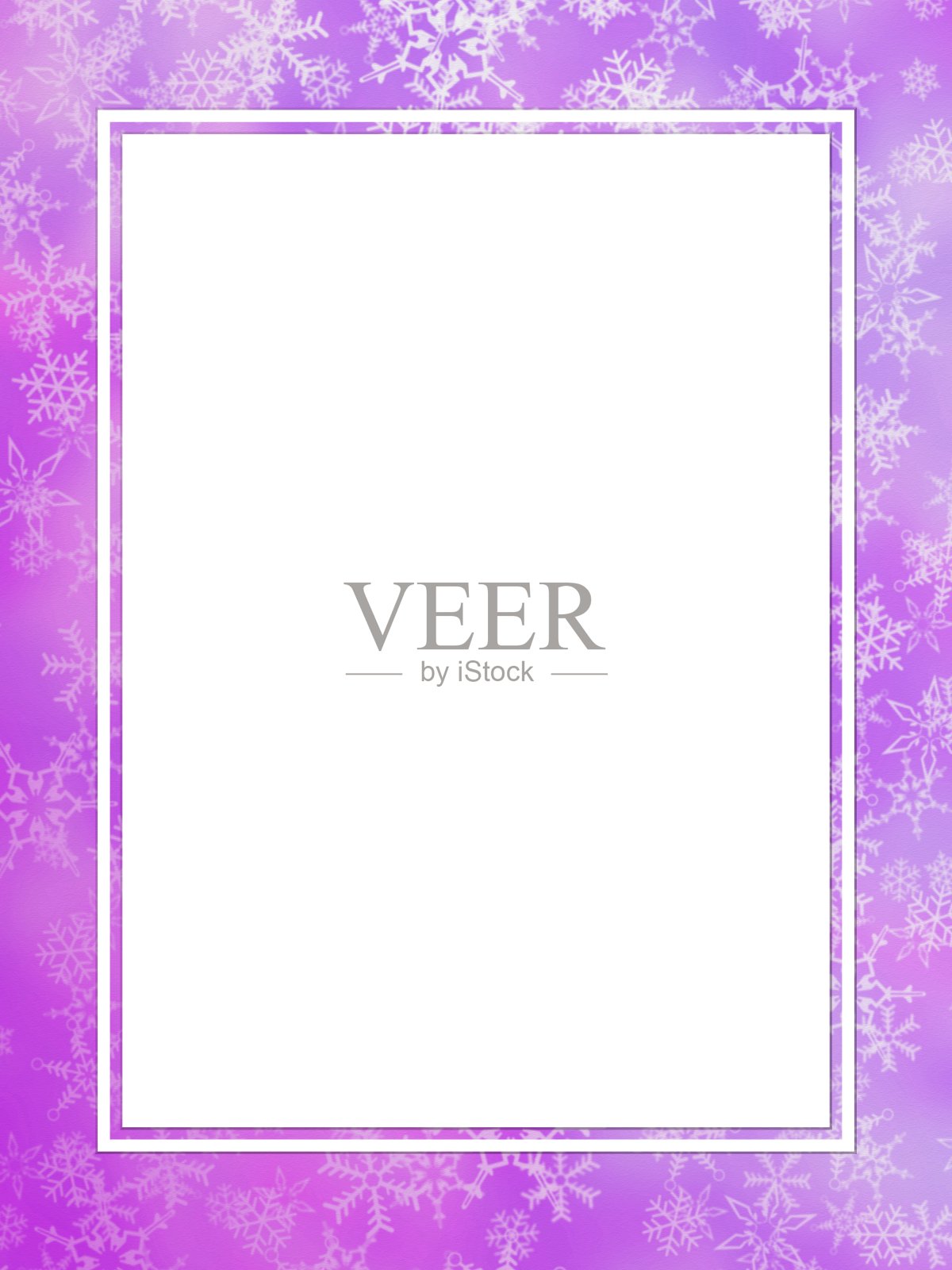 背景插图与粉红色的雪框架插画图片素材