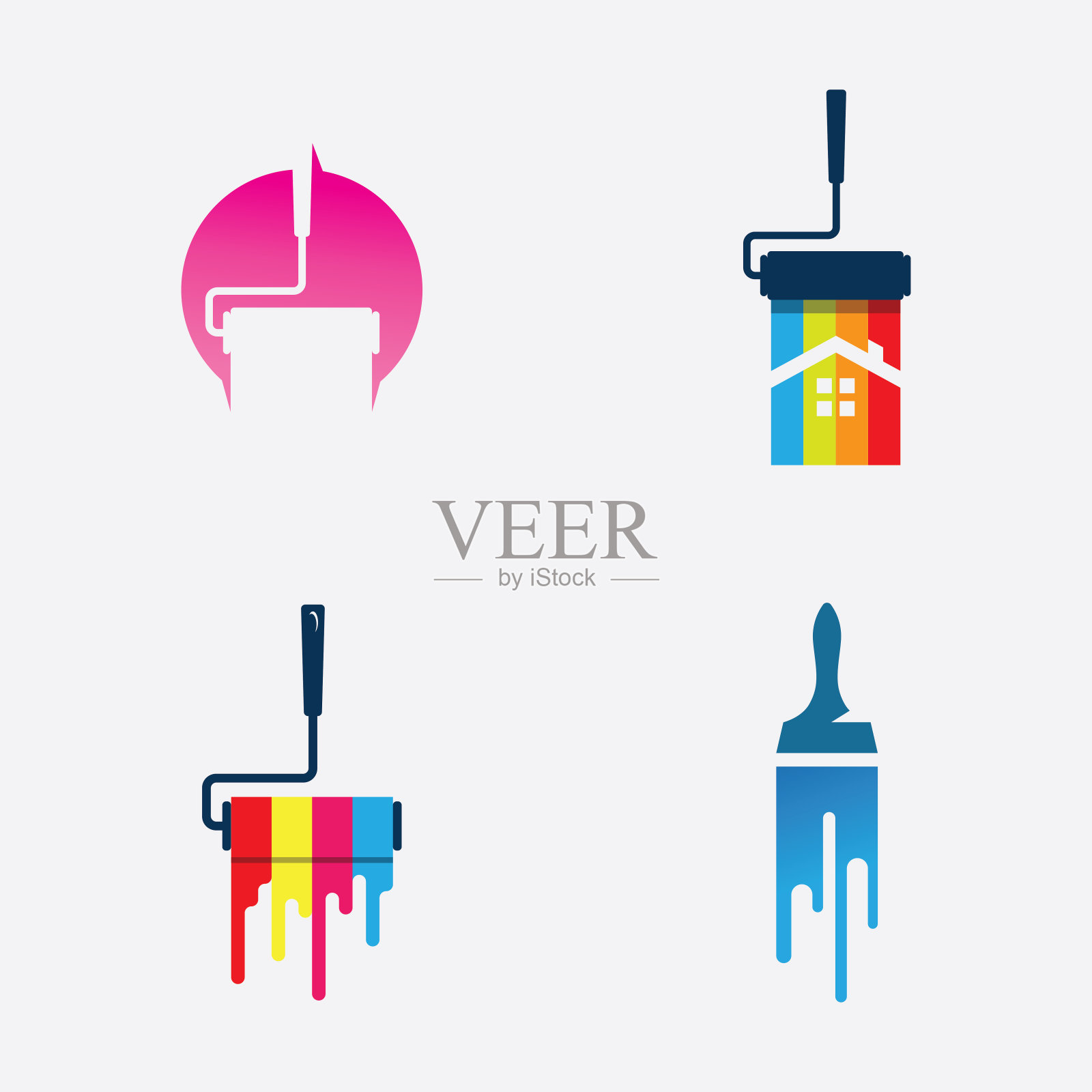 油漆标志业务矢量图标图标素材