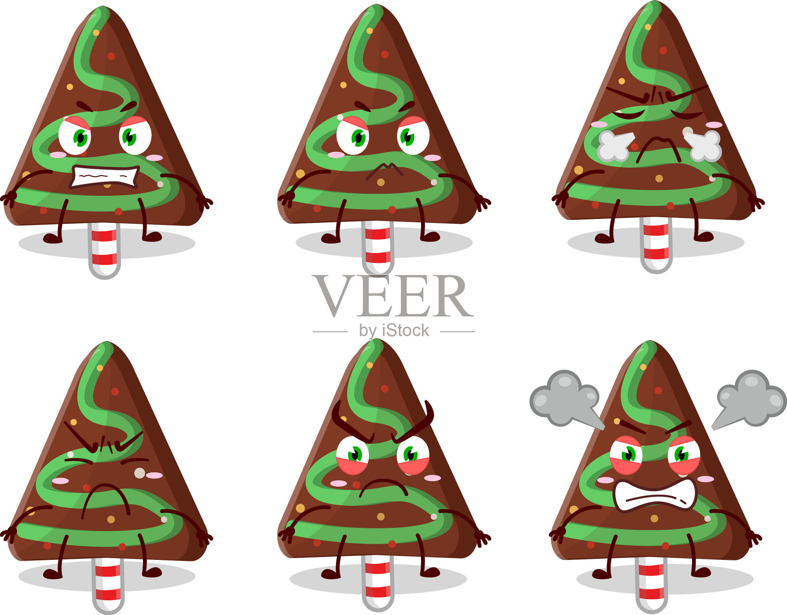 糖果巧克力圣诞卡通人物插画图片素材