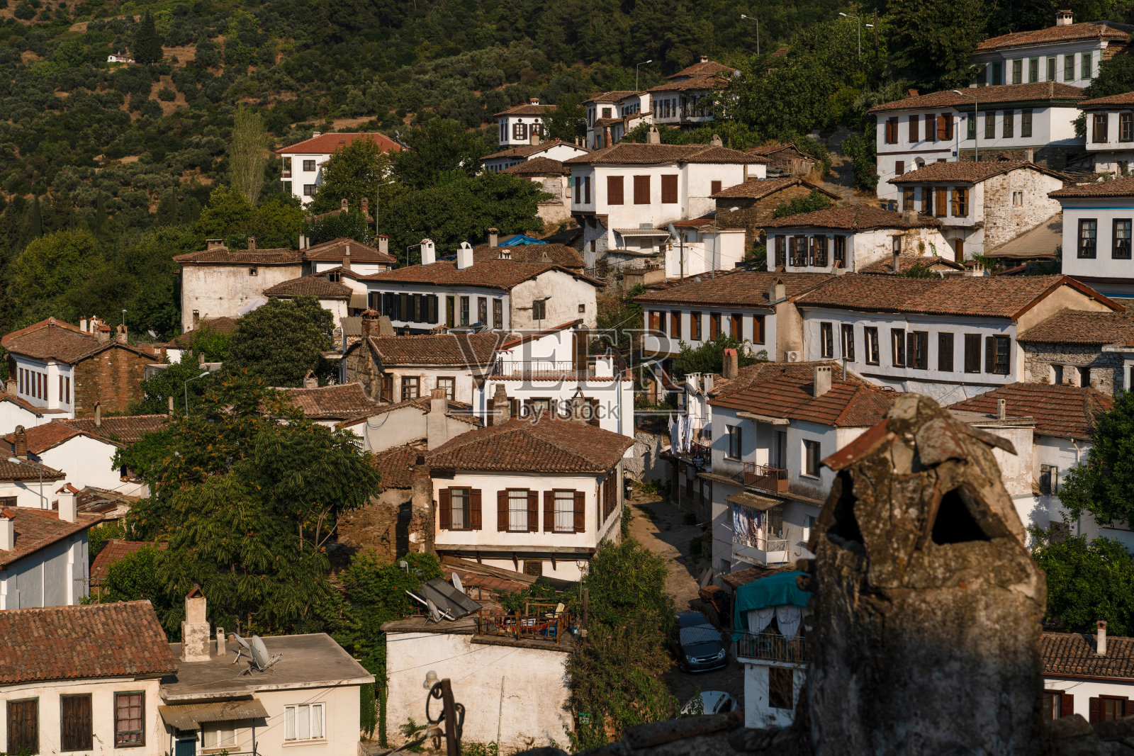 土耳其伊兹密尔，Sirince村的传统村庄房屋照片摄影图片