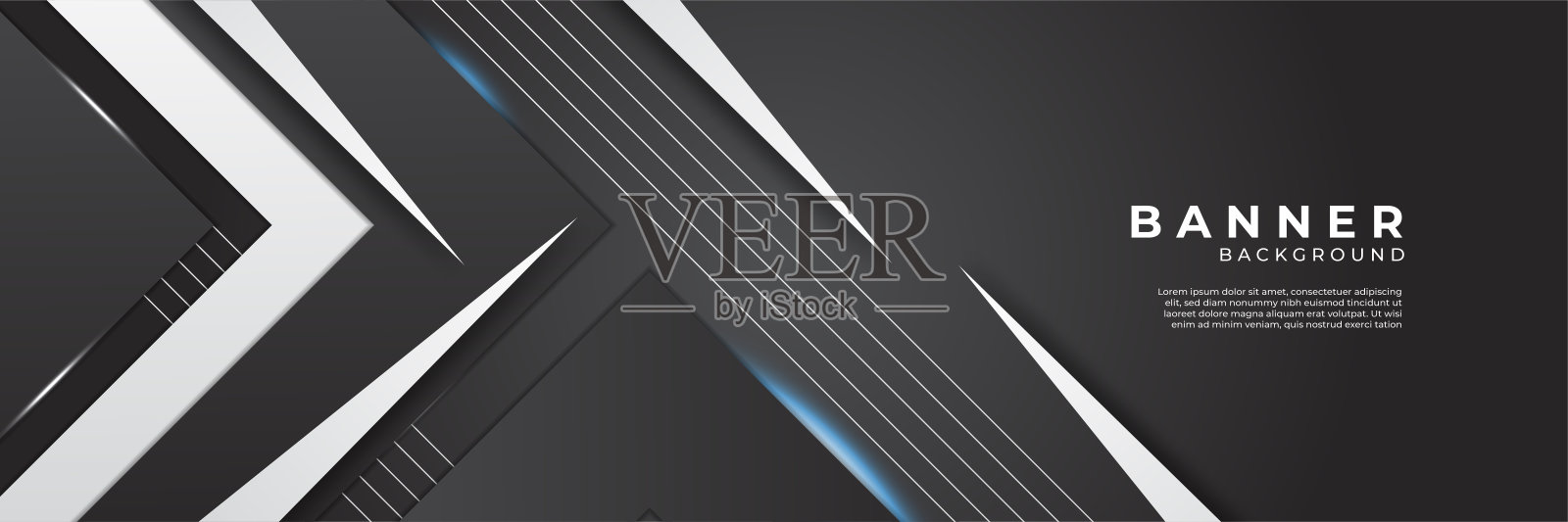 现代简单的黑色旗帜矢量背景插画图片素材