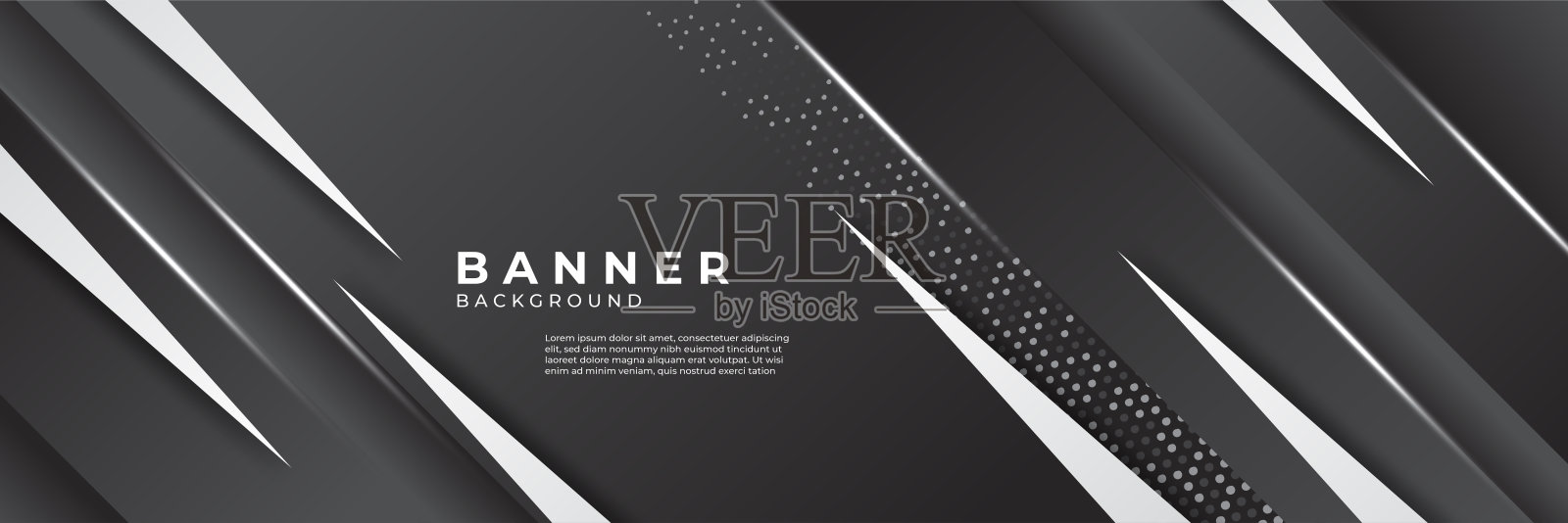 现代简单的黑色旗帜矢量背景插画图片素材