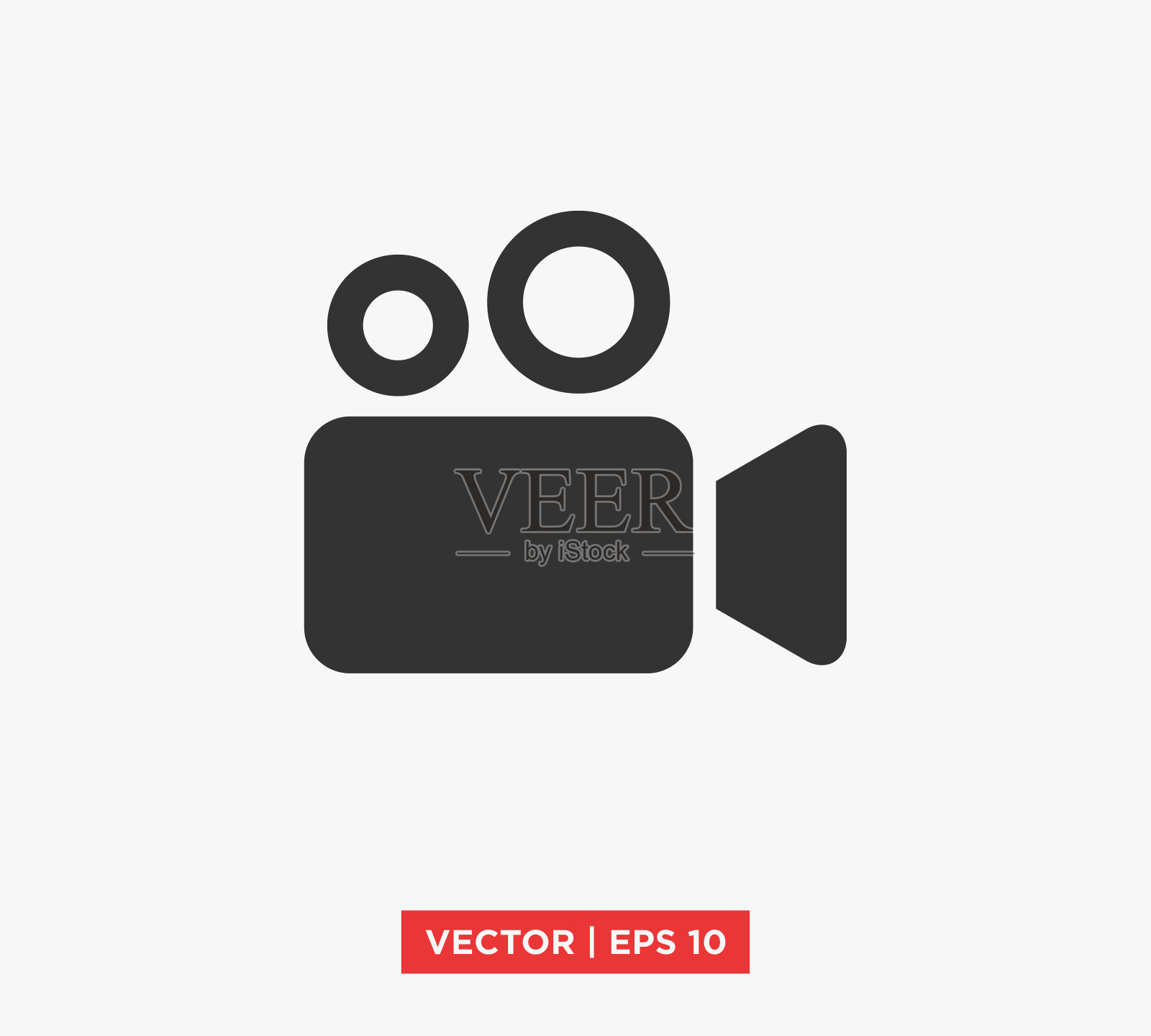 视频摄像机/录像机图标矢量插图设计编辑可调整大小EPS 10插画图片素材