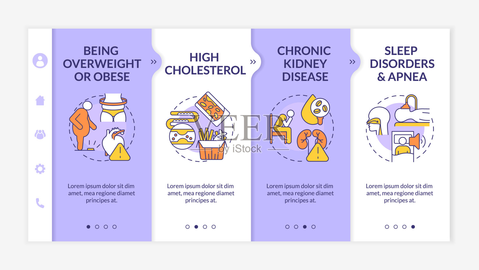 高血压发展因素载体模板插画图片素材