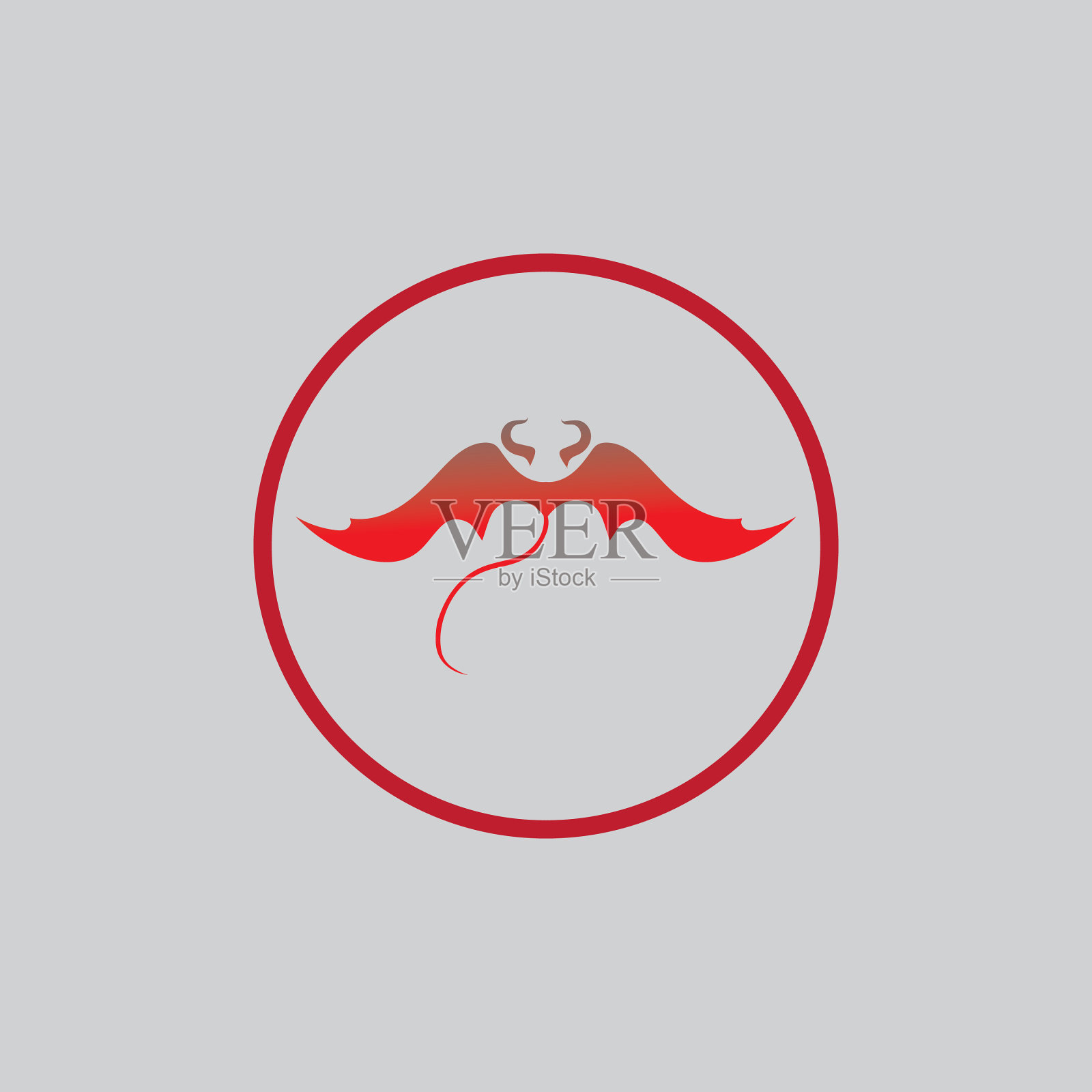 魔鬼角图标设计模板插画图片素材