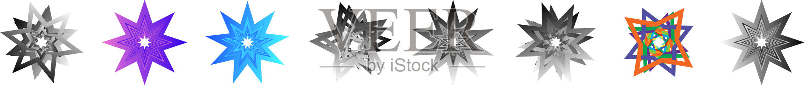 星形元素插画图片素材