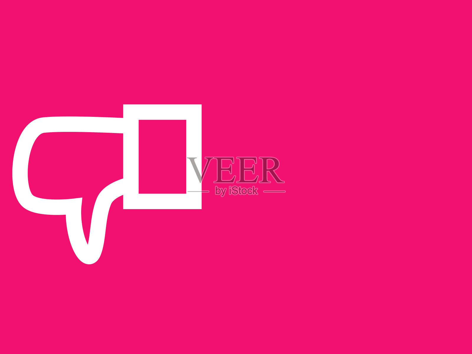 插图描绘了一个坏按钮的简单图标轮廓插画图片素材