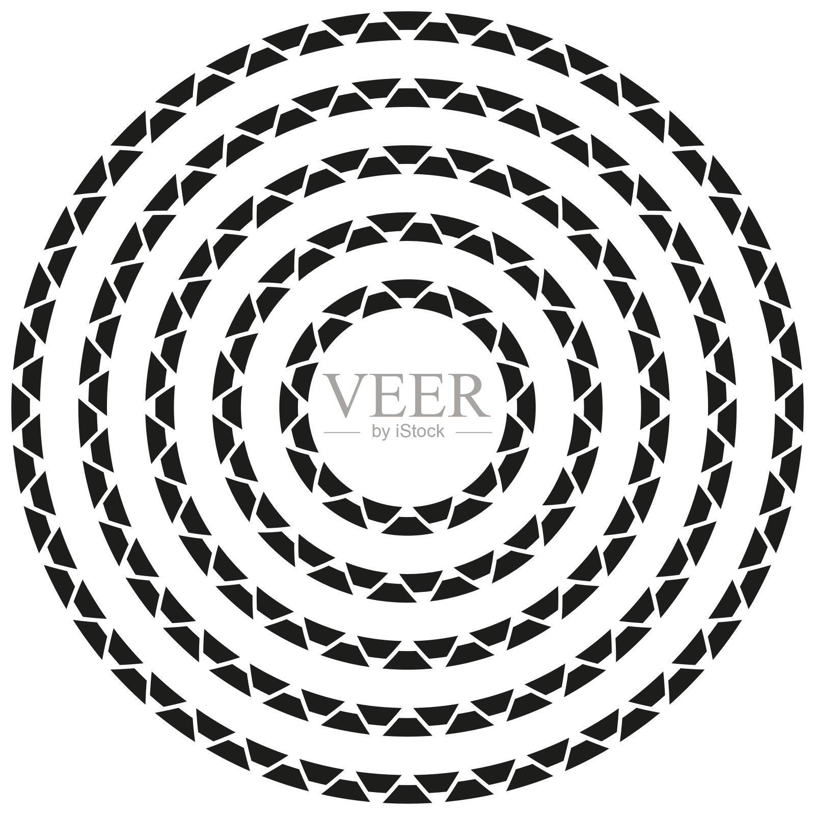 非洲或墨西哥阿兹特克圆形边框在一系列尺寸。设计元素图片