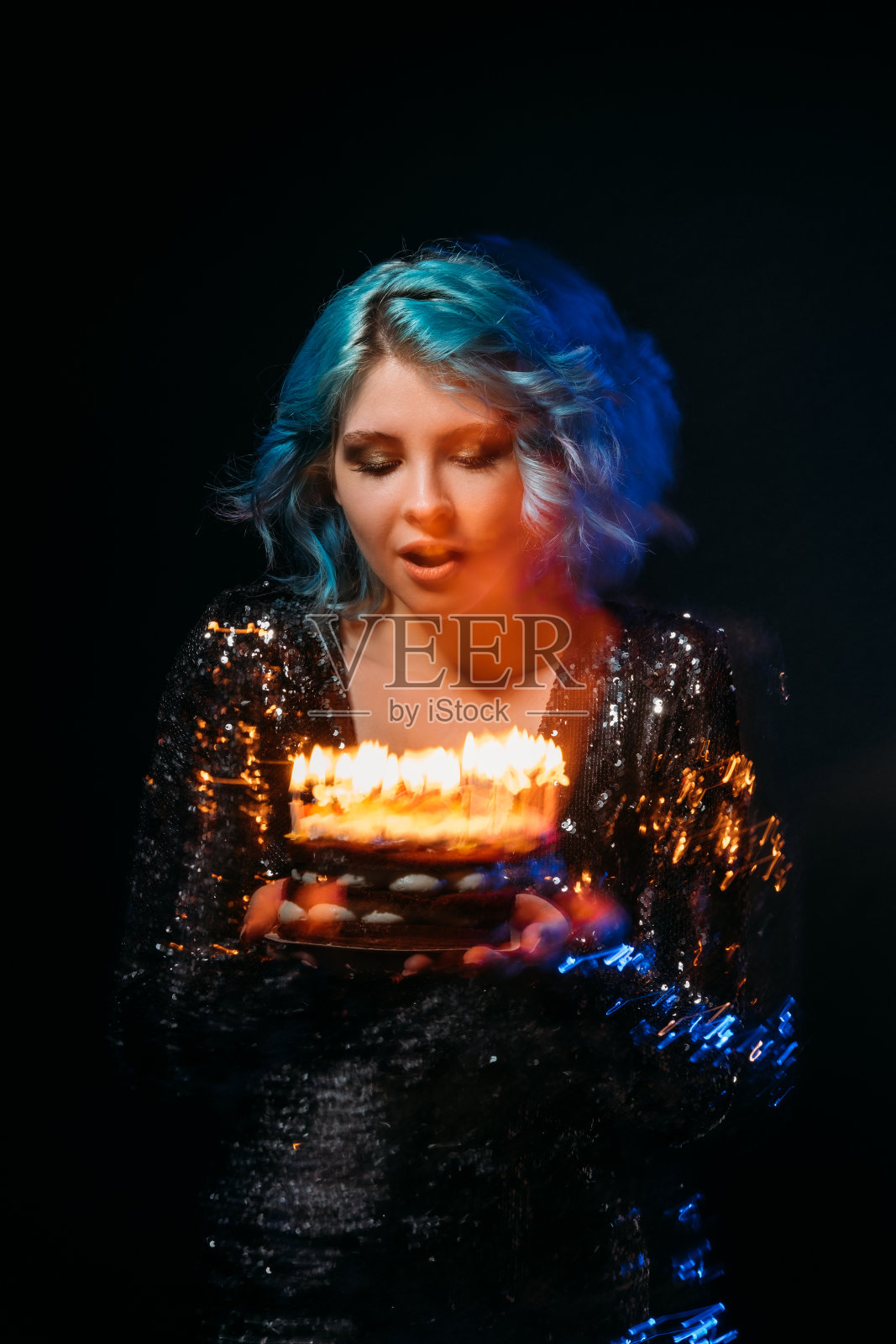 生日惊喜惊喜女人喜庆庆祝照片摄影图片