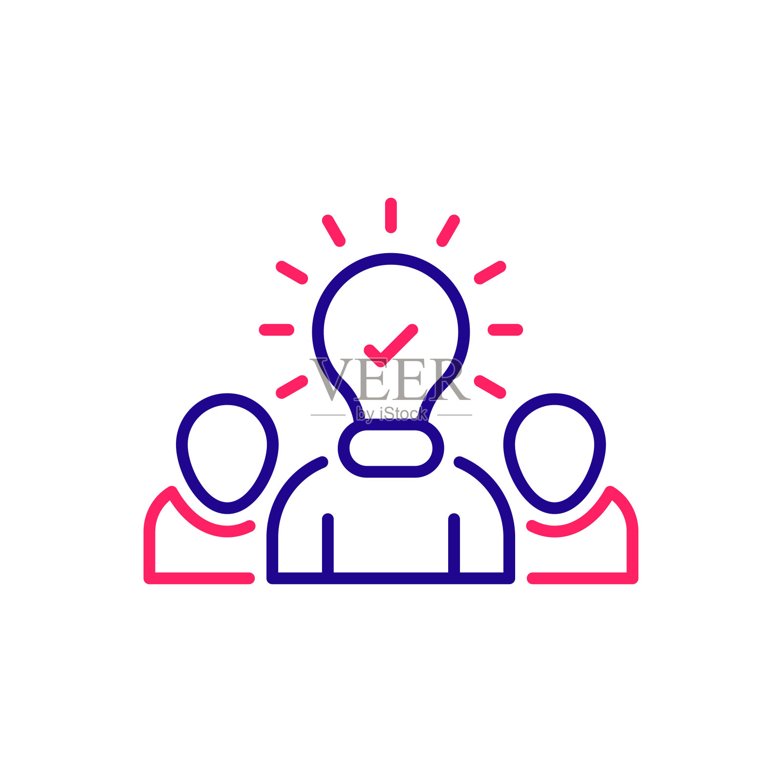 想法矢量2颜色图标风格插图。EPS 10个文件插画图片素材