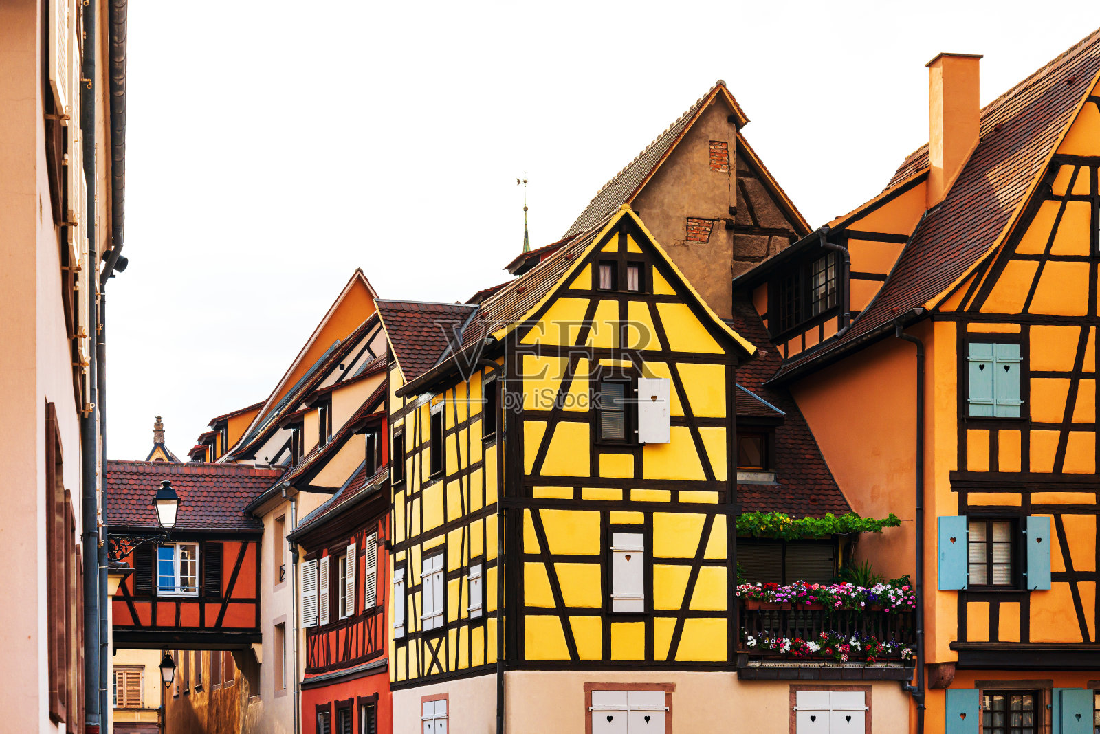 法国斯特拉斯堡老城的古建筑景观照片摄影图片
