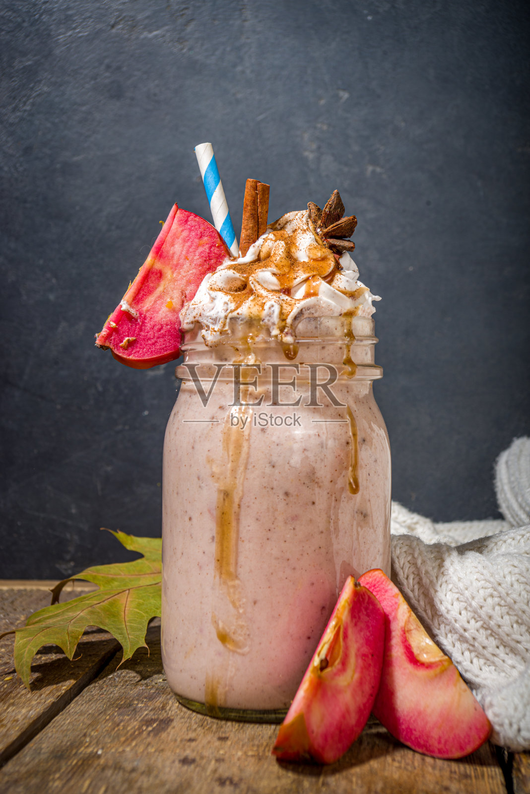 苹果派奶昔照片摄影图片