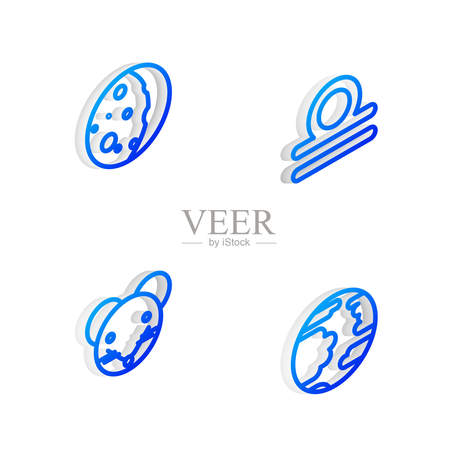 定天秤座黄道带日蚀等距线图标素材