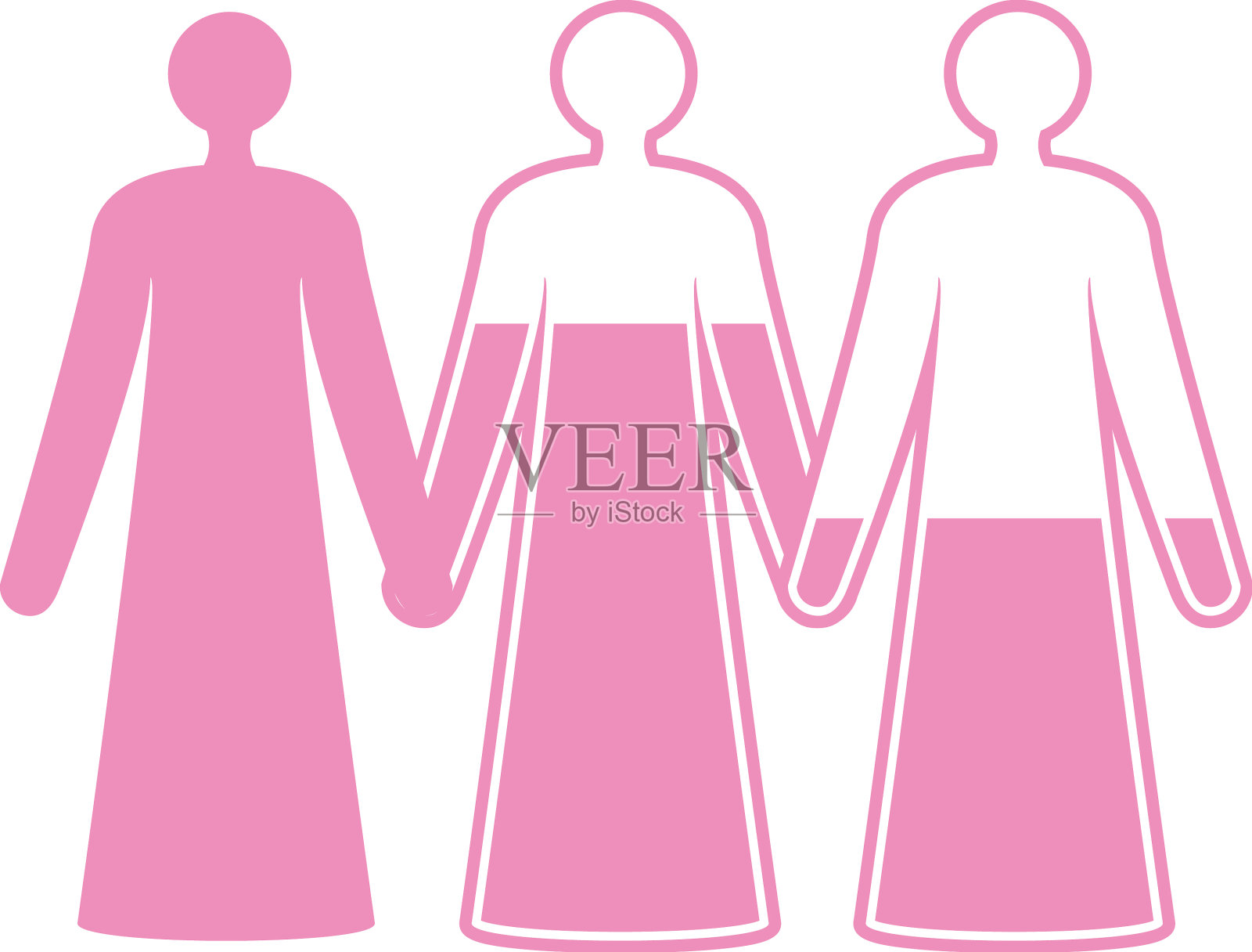 女性组象形图设计元素图片