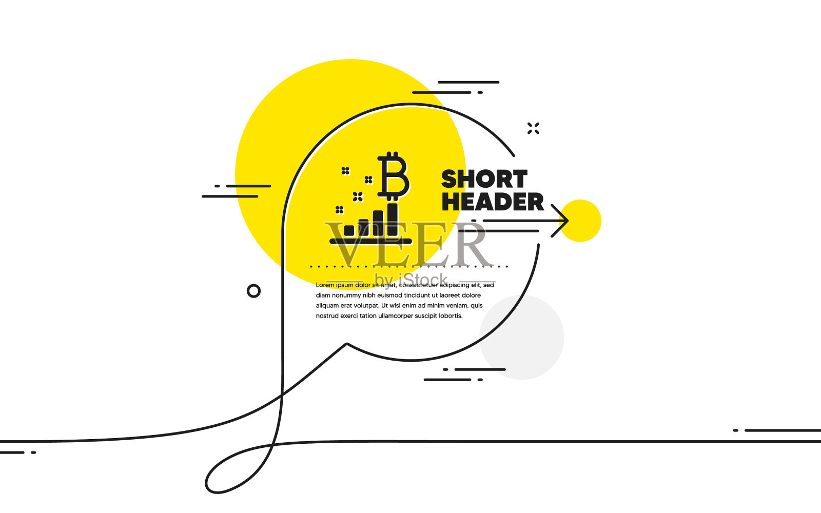 比特币图形图标加密货币分析标志设计元素图片