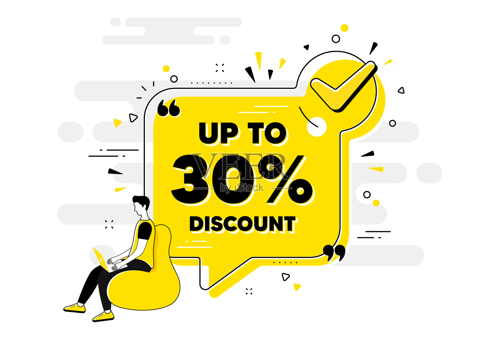 高达30%折扣出售报价签设计元素图片