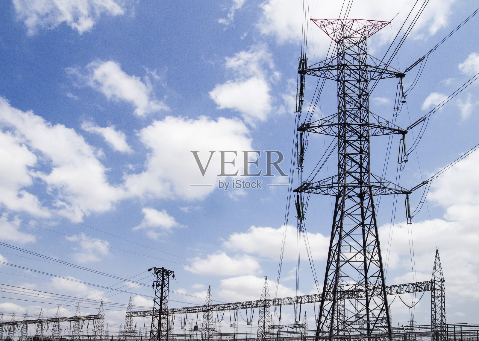 高电压照片摄影图片