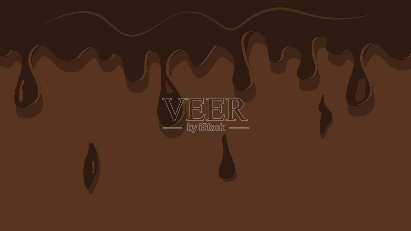 矢量现实背景巧克力滴插画图片素材