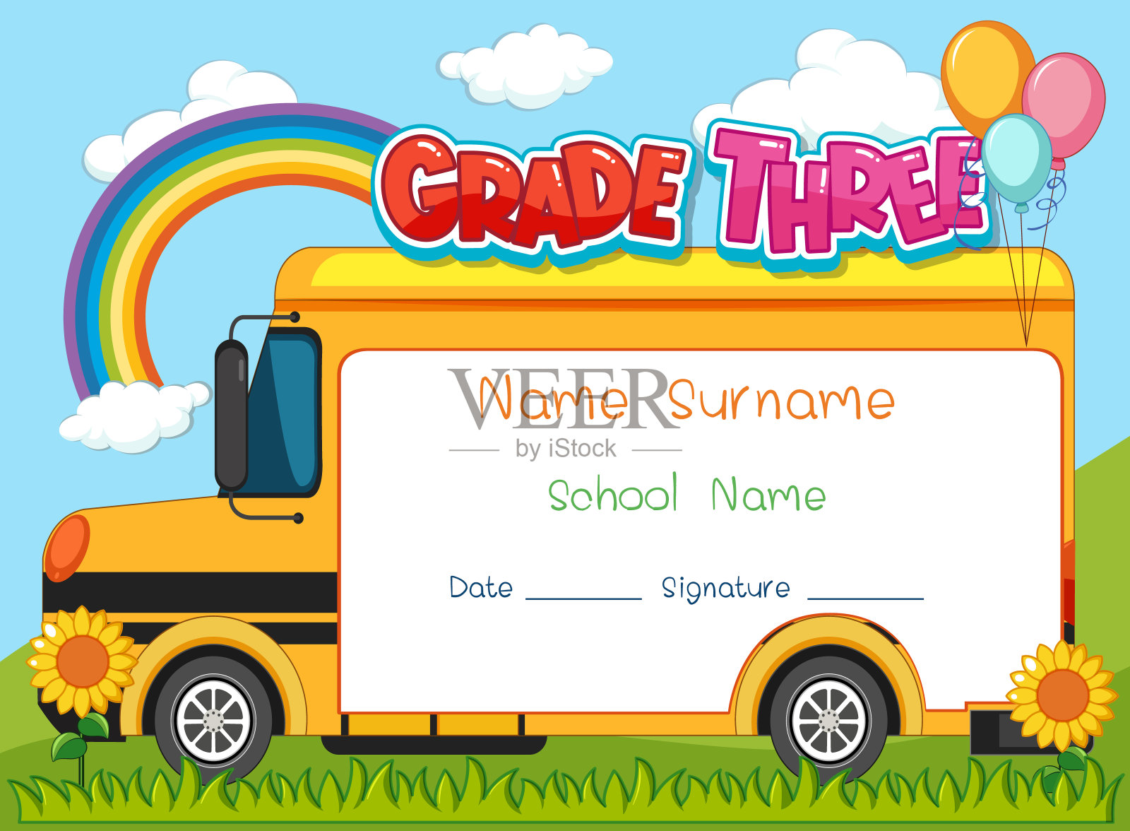 三级文凭或证书模板设计模板素材