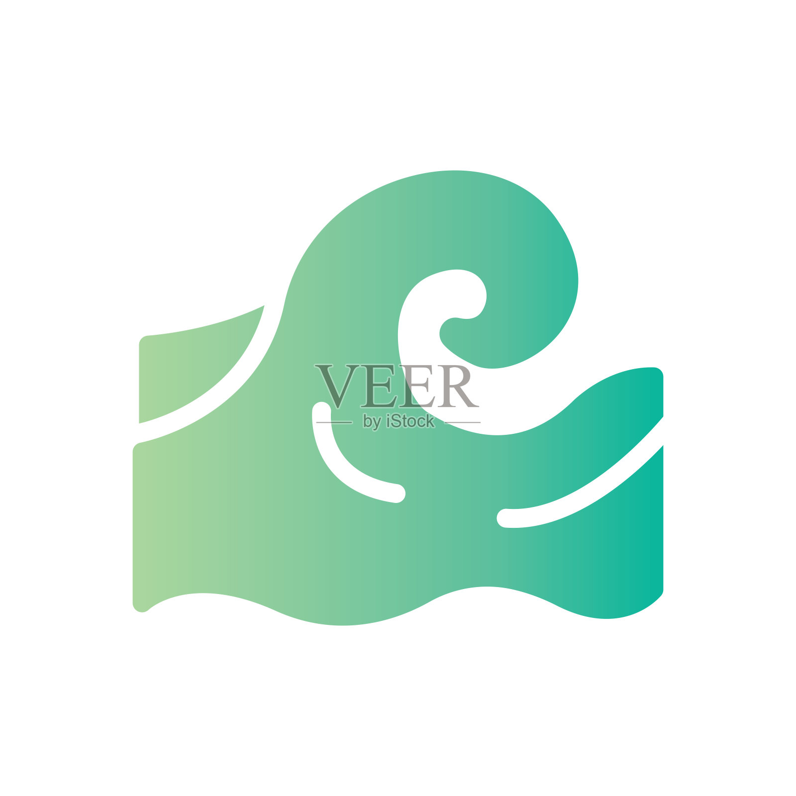 海梯度图标孤立在白色背景插画图片素材