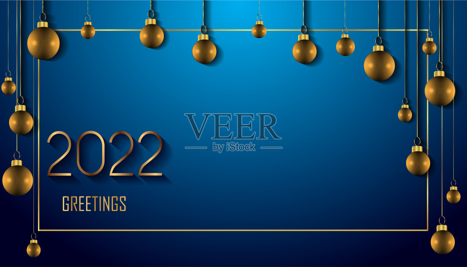 2022圣诞快乐和新年快乐的背景为季节性贺卡传单。插画图片素材