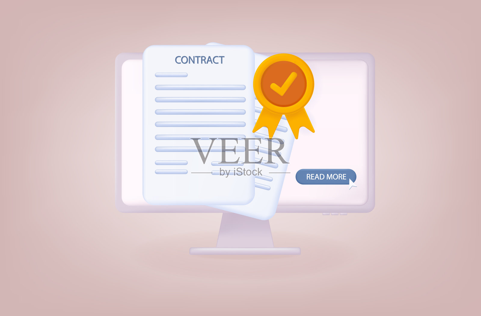 批准的合同3d在线。关联交易协议。经认证的财务票据。关联交易，电子服务，合同页，条约。注册表格加盖公章、公章。向量插画图片素材