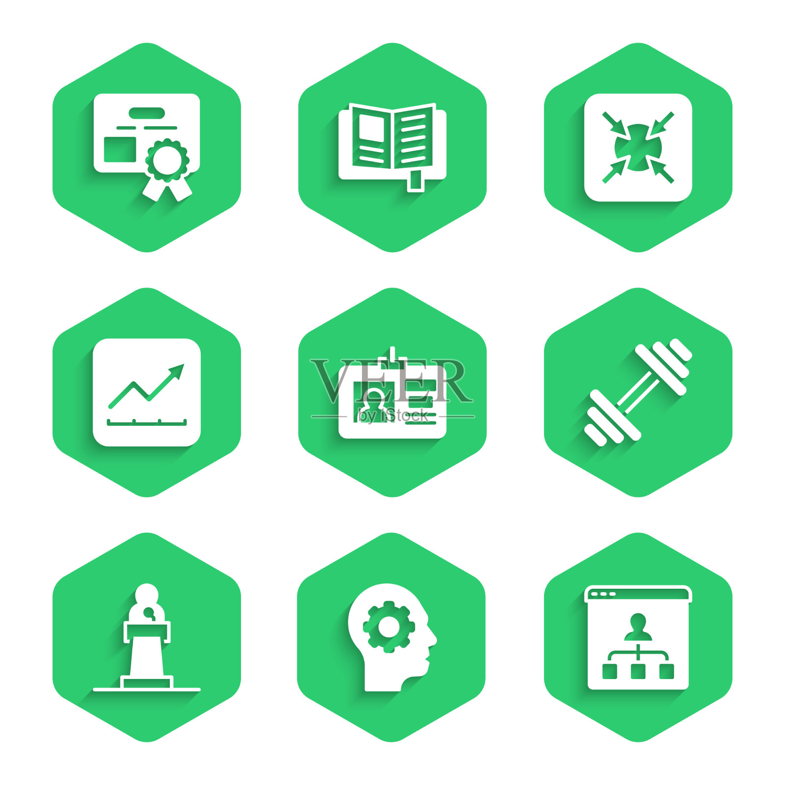 佩戴标识牌的人头与装备图标素材