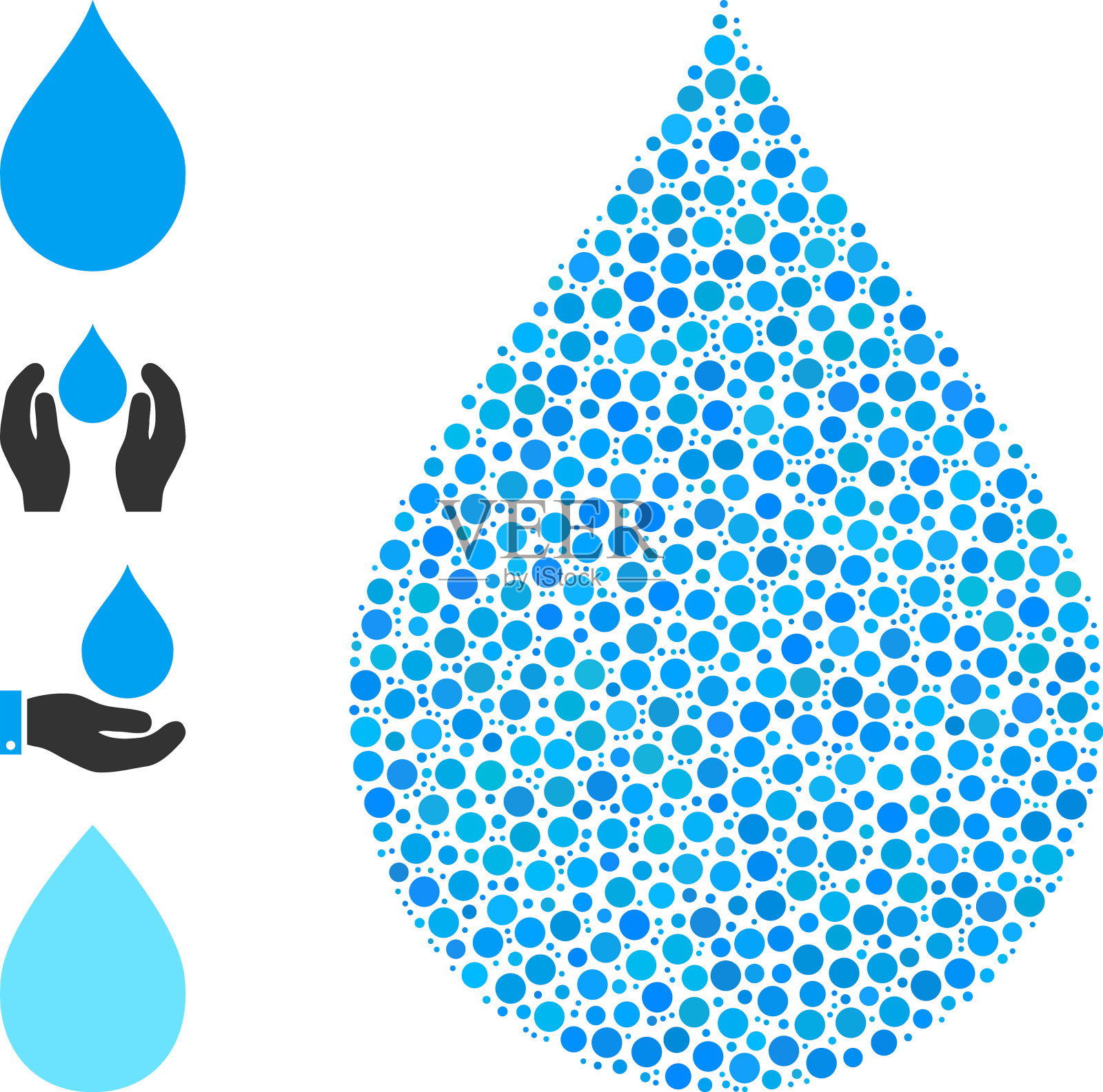 点滴马赛克的圆点和奖金图标插画图片素材