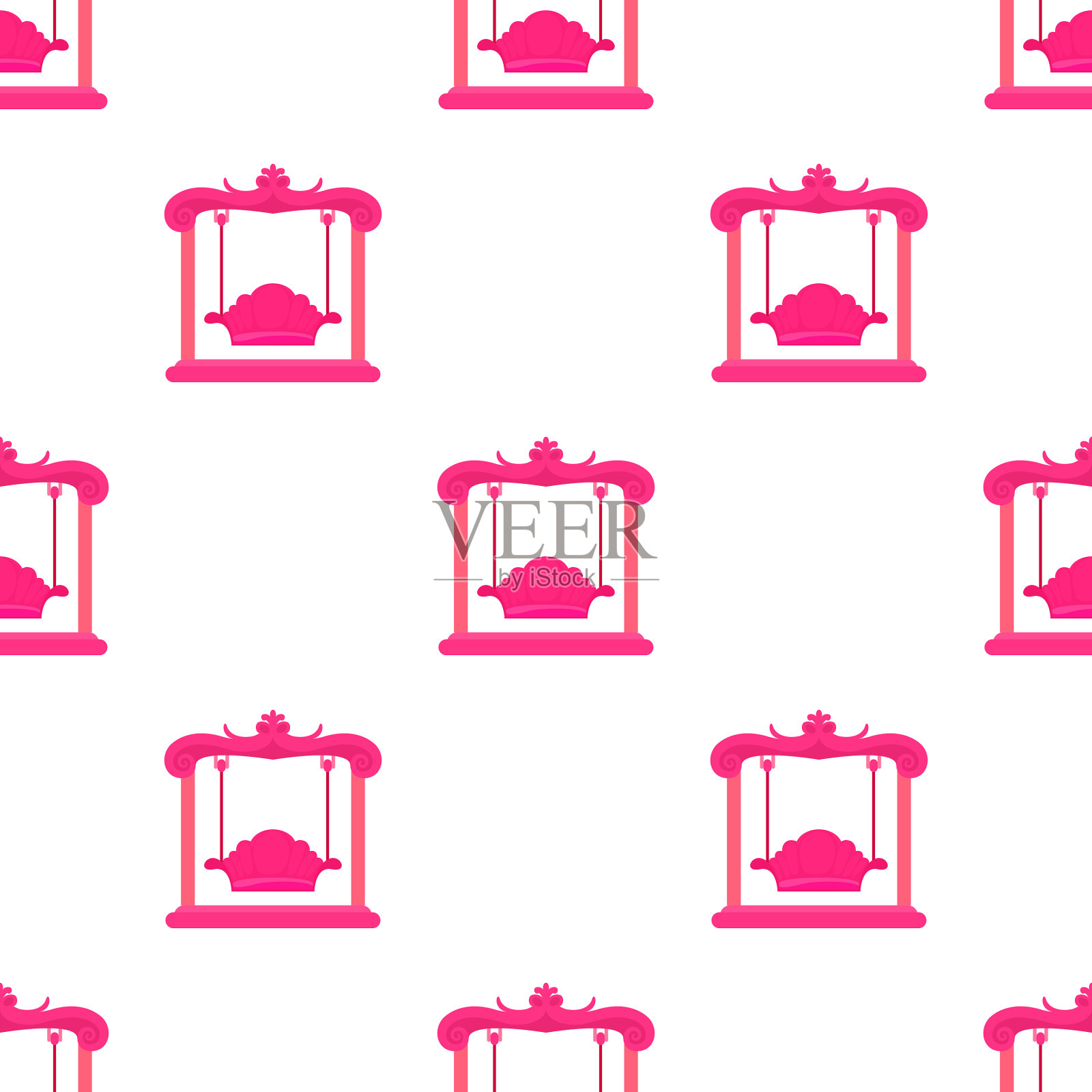 粉红摆动图案无缝插画图片素材