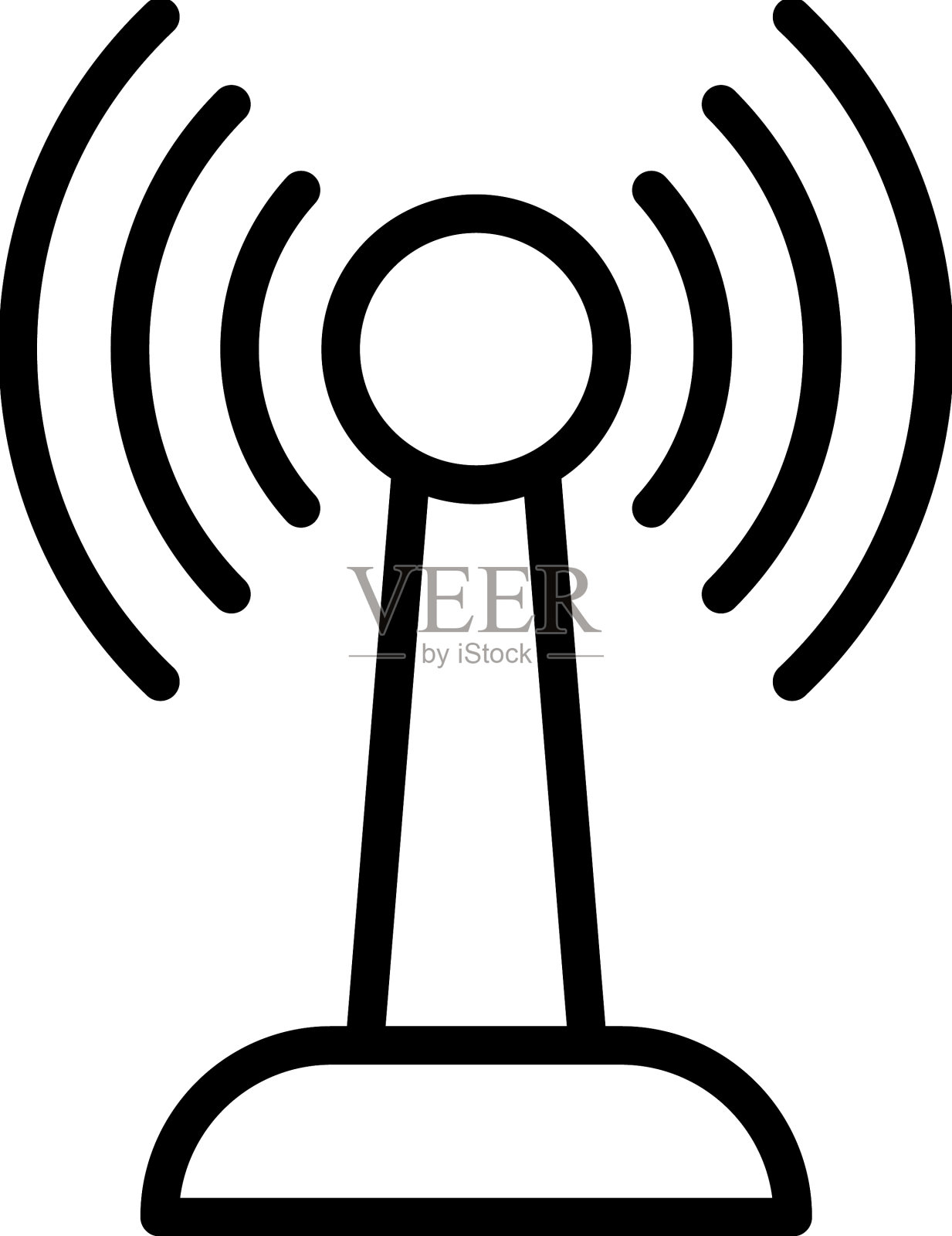 无线电塔诈骗图标轮廓停止安全图标素材