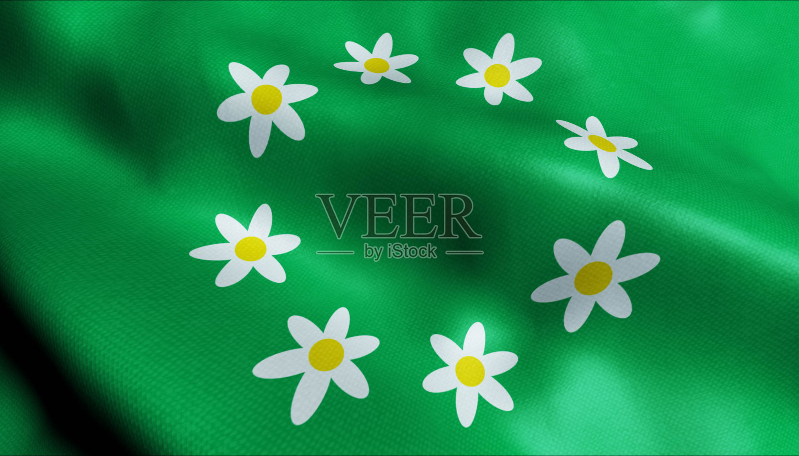 3D挥舞的芬兰城市旗帜拉斯堡特写视图照片摄影图片