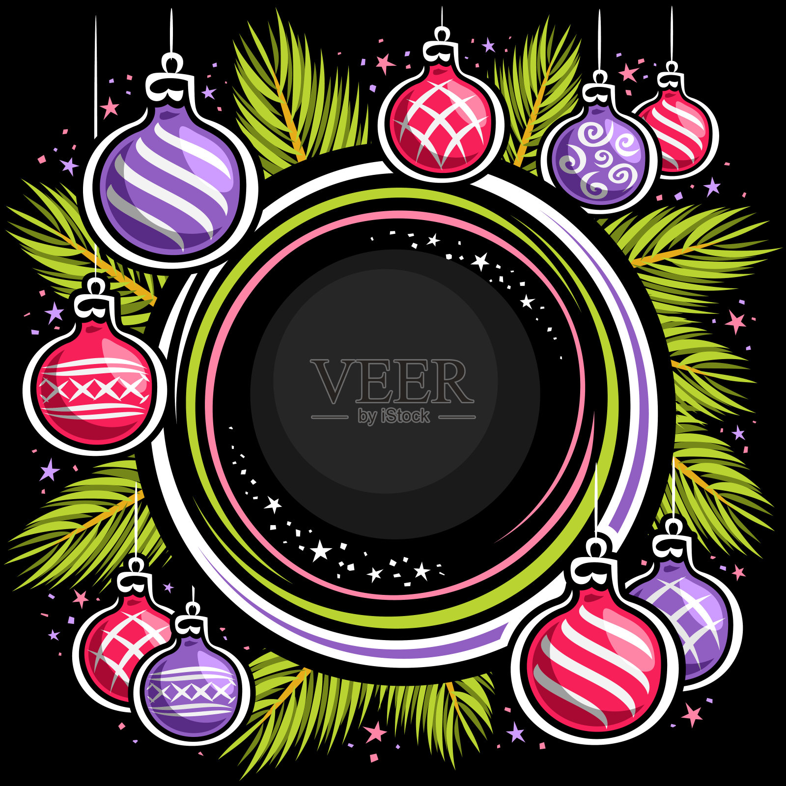 向量圣诞帧插画图片素材