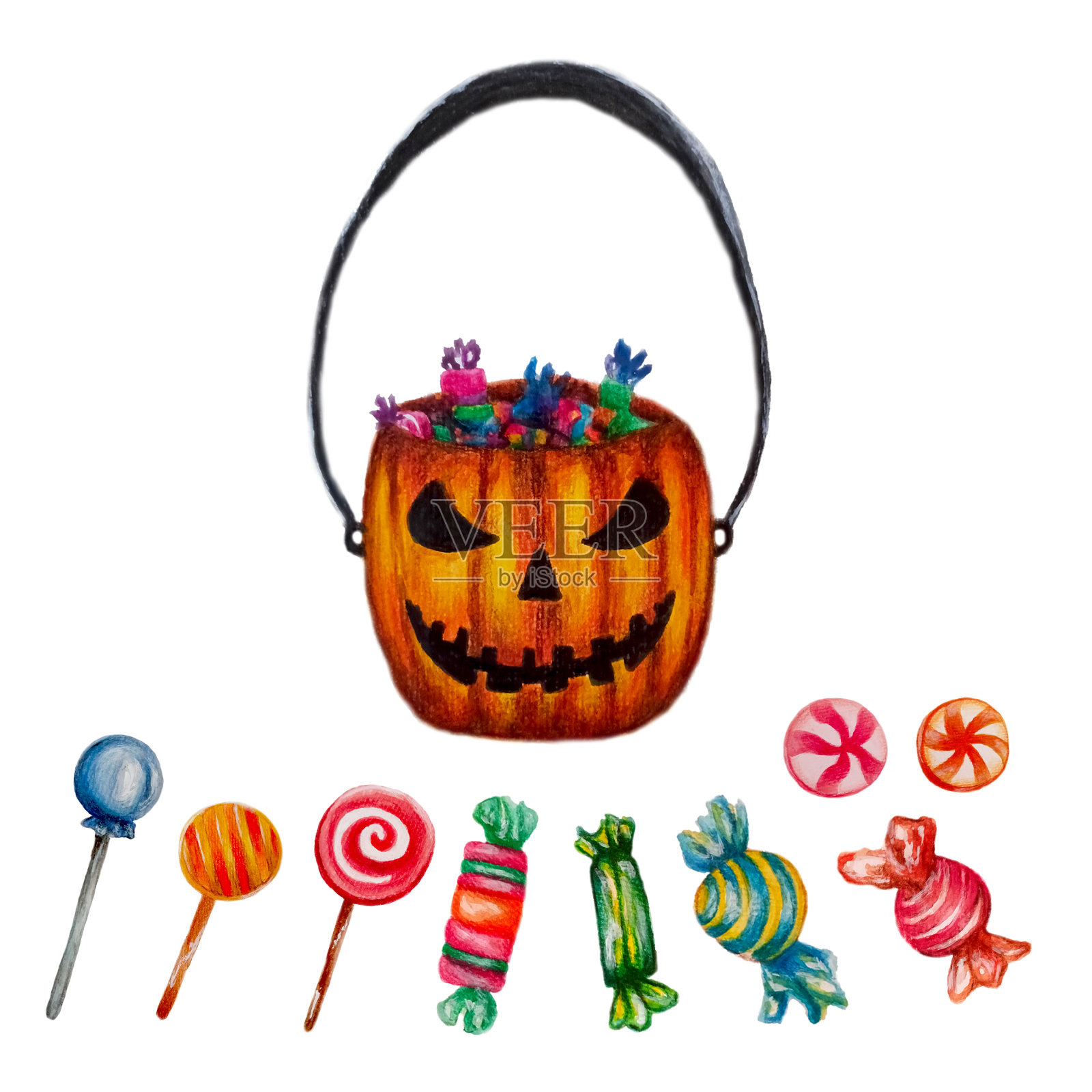 不给糖就捣蛋吗?插画图片素材