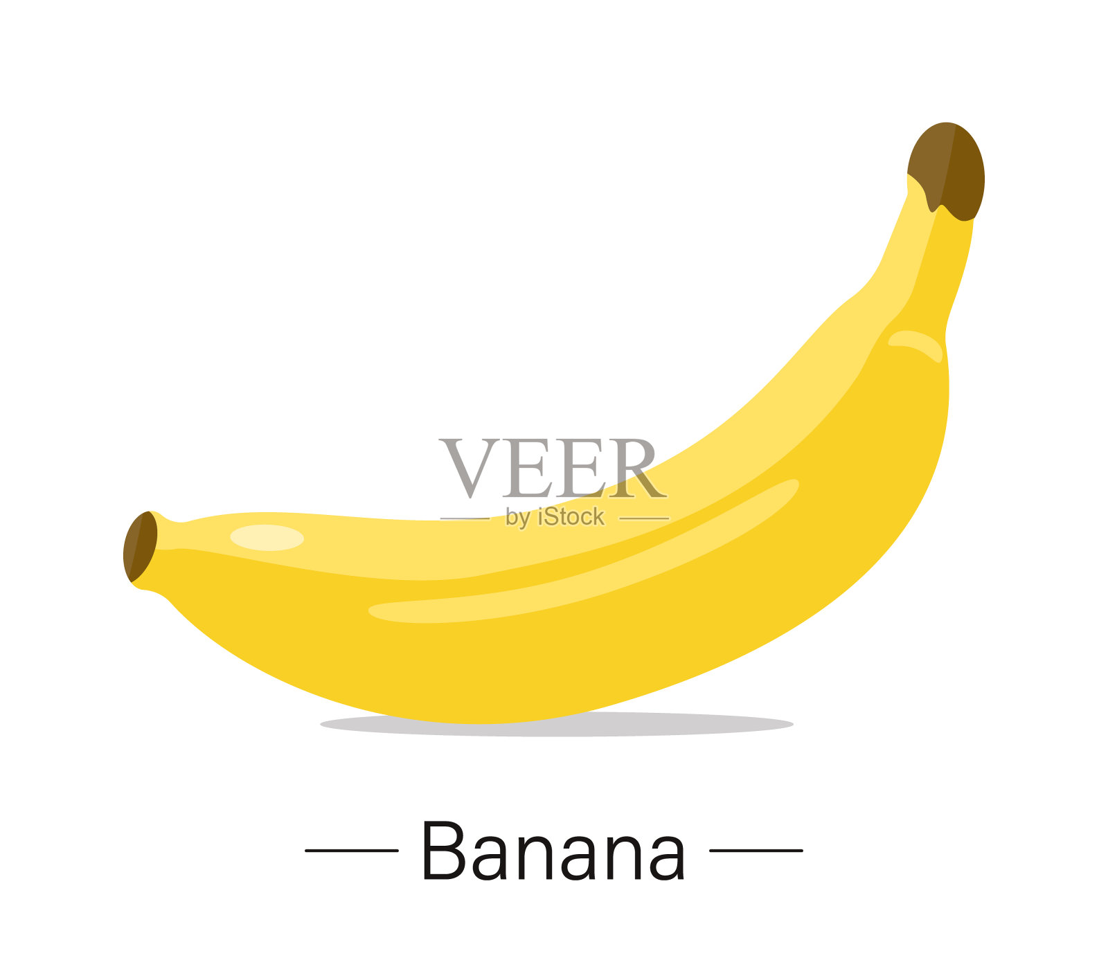 香蕉图标孤立在白色背景上。奇异的水果。插画图片素材