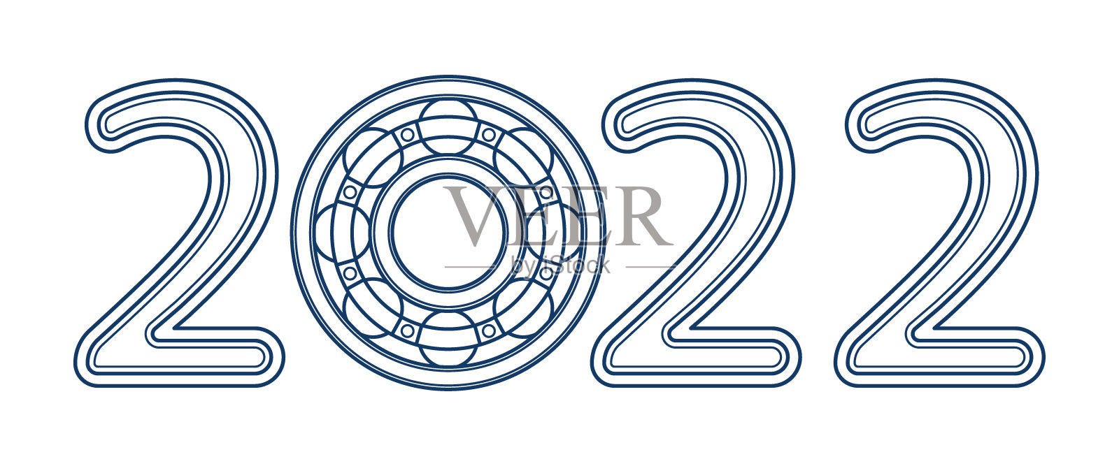 摘要2022球轴承设计插画图片素材