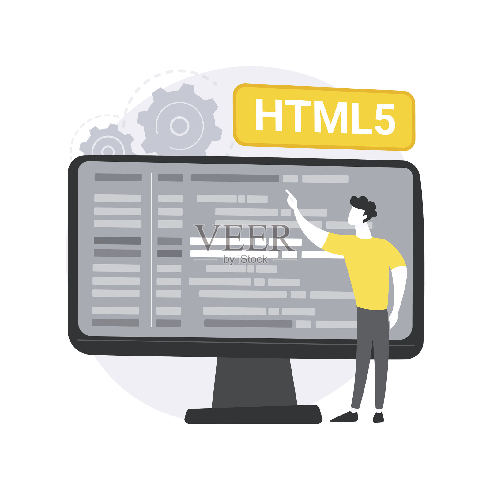 Html5网站开发抽象概念设计元素图片