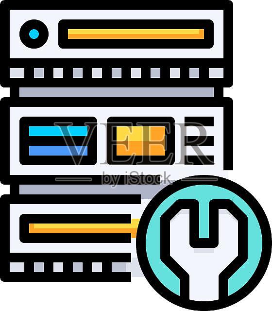 互联网网页设置服务扁平图标icon卡通元素设计元素图片