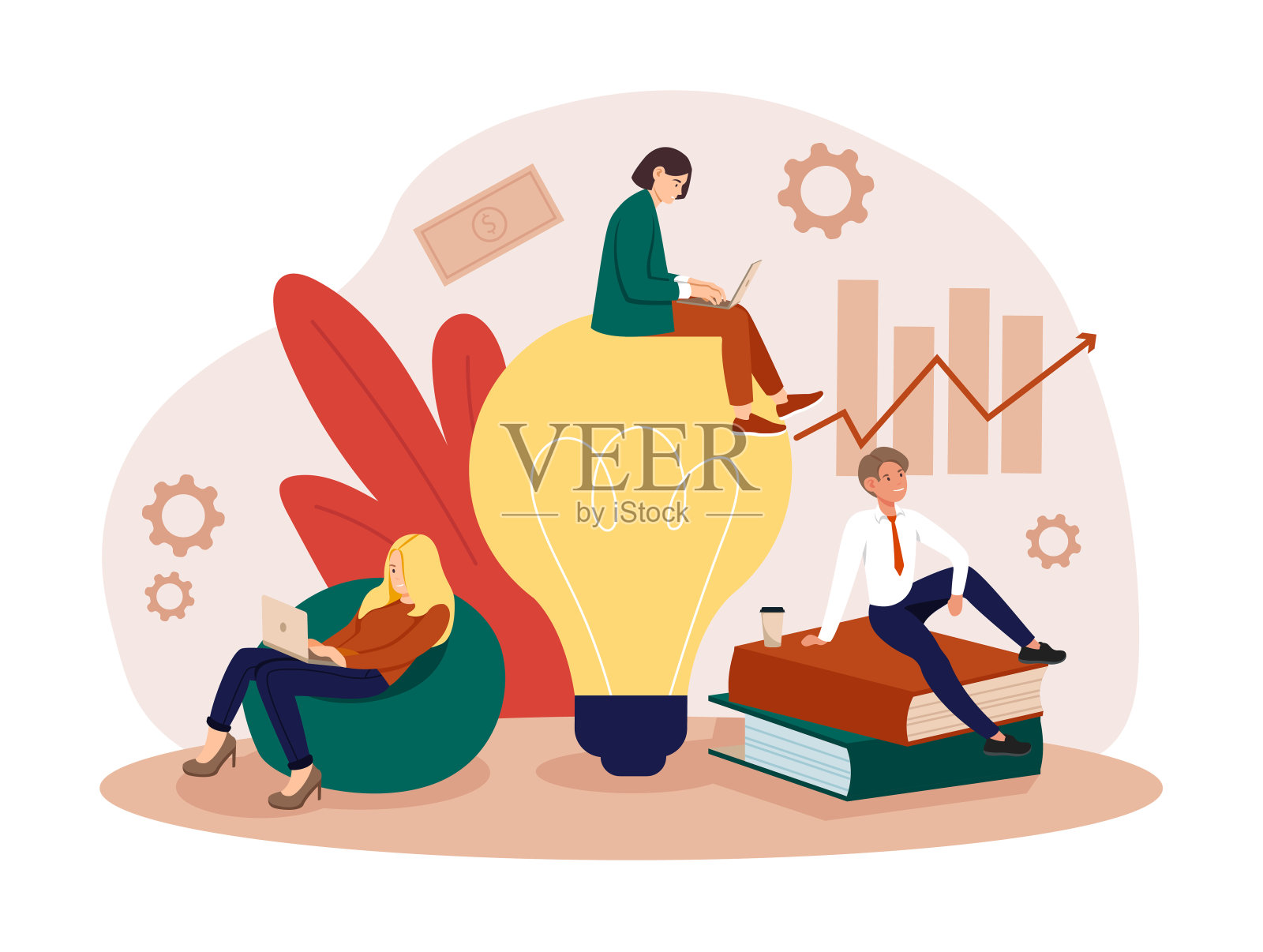 业务发展过程概念插画图片素材