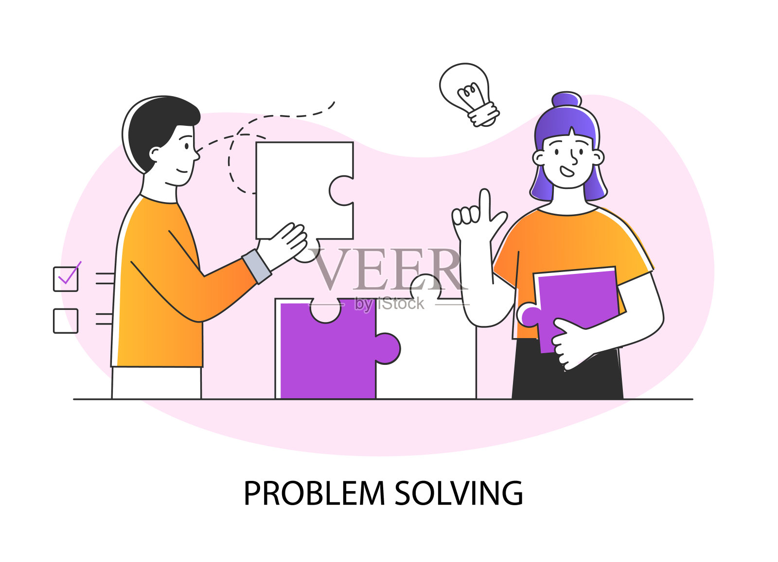解决问题的概念插画图片素材