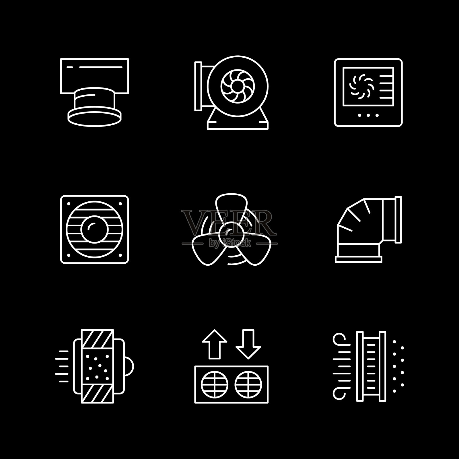 设置通风线图标图标素材