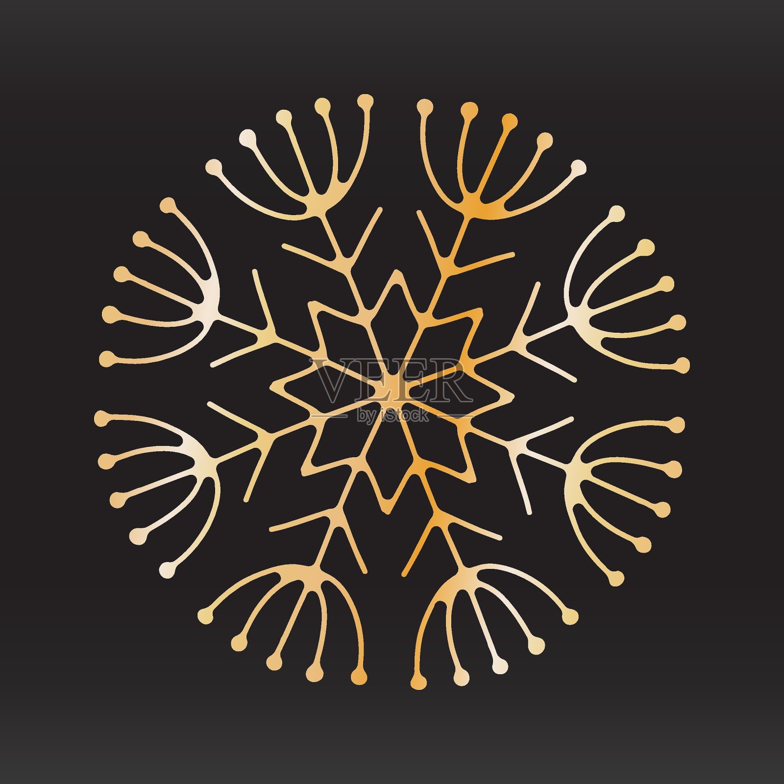 独特的雪花圣诞节矢量设计宣传册横幅卡片贴纸插画图片素材