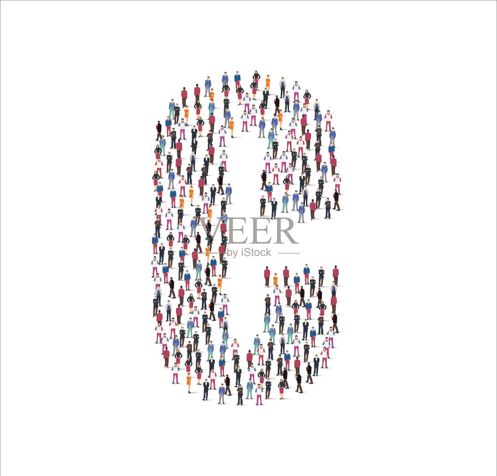 人组中的辅音C的形状为白色背景。矢量图设计元素图片