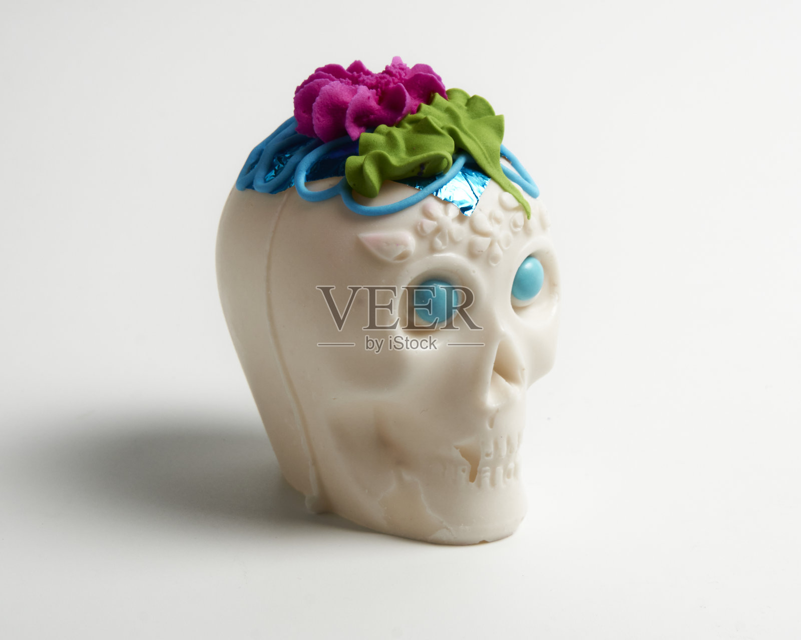 Calaverita de Azucar，墨西哥传统甜点，用来庆祝亡灵节照片摄影图片