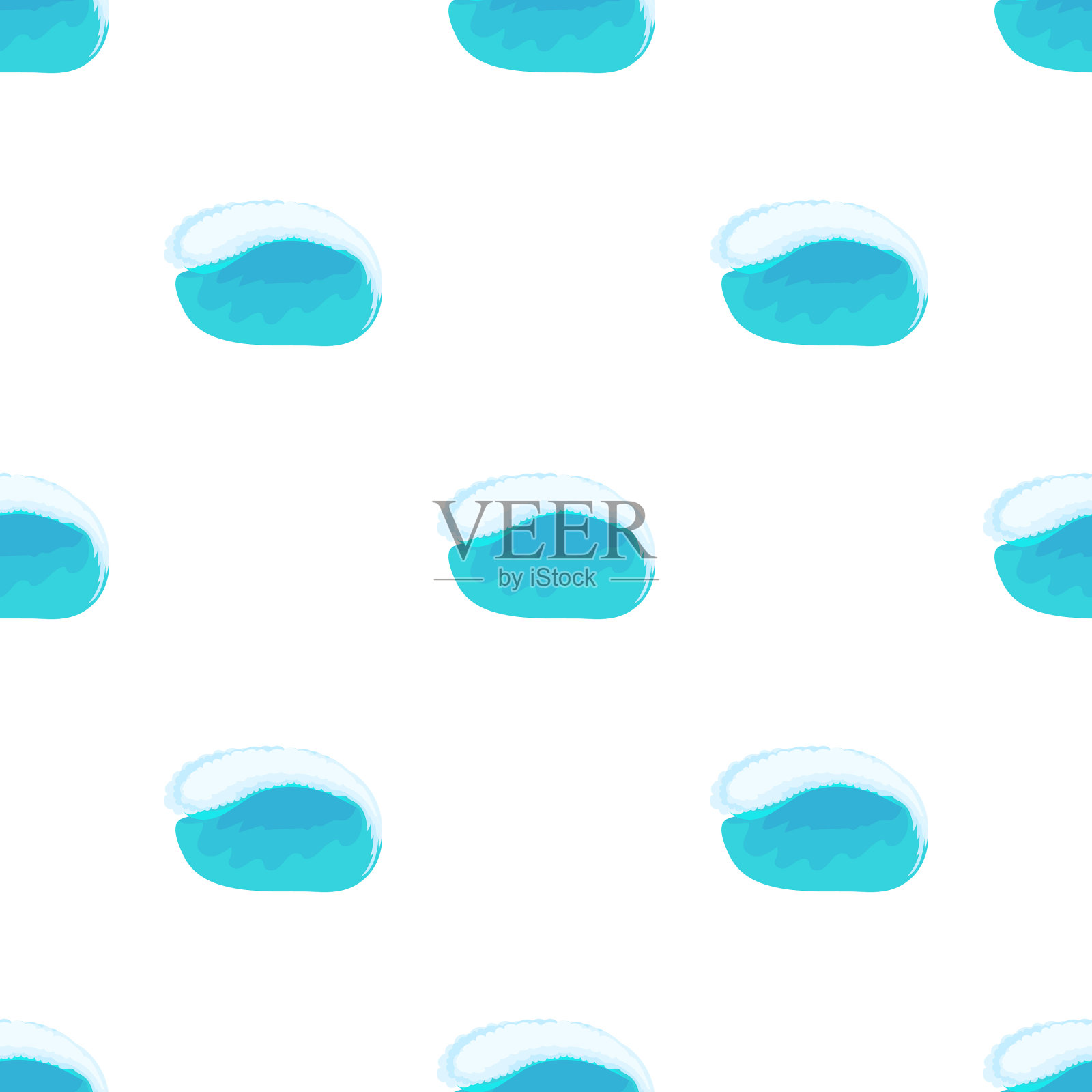 无缝水波图插画图片素材