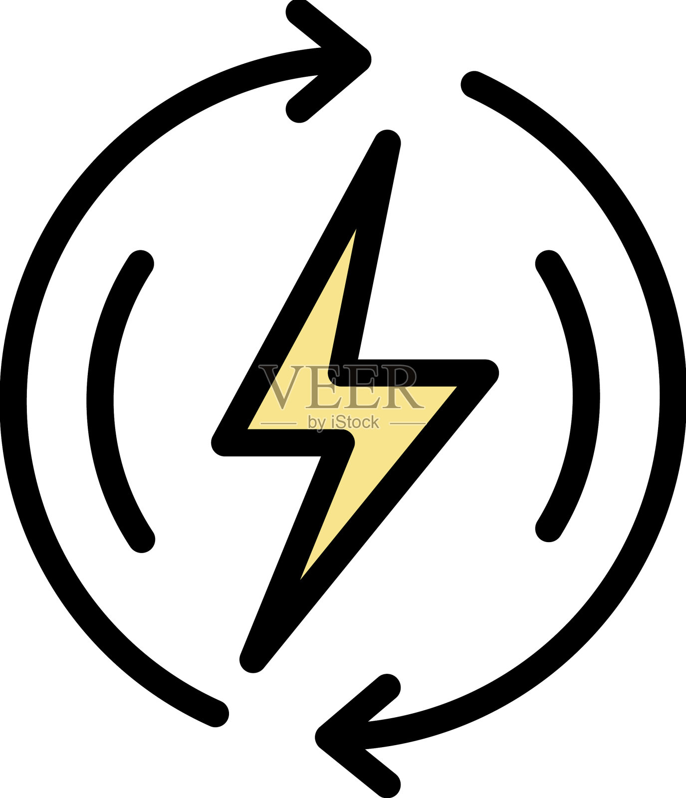 能量能量图标颜色轮廓插画图片素材