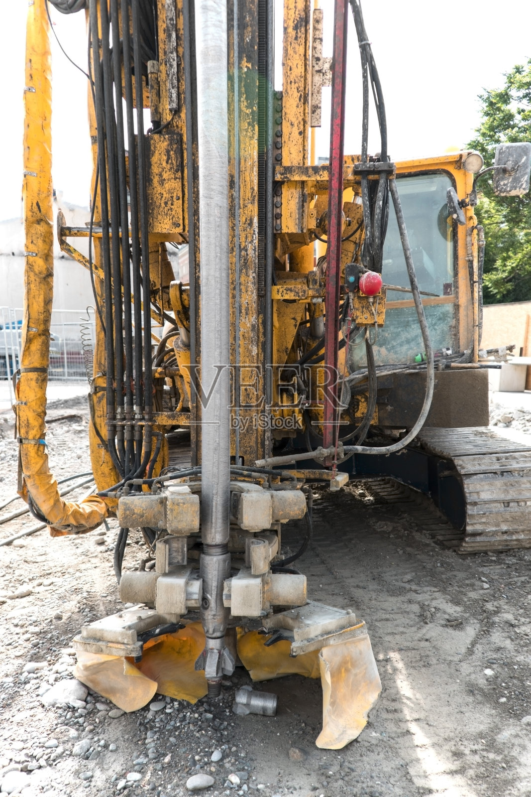 大型施工机械和长钻照片摄影图片