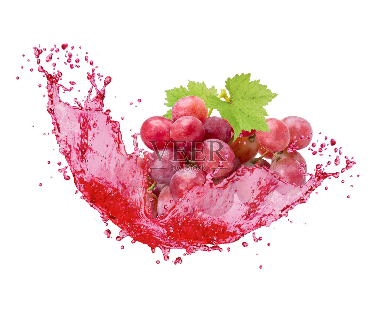 红葡萄汁飞溅分离照片摄影图片