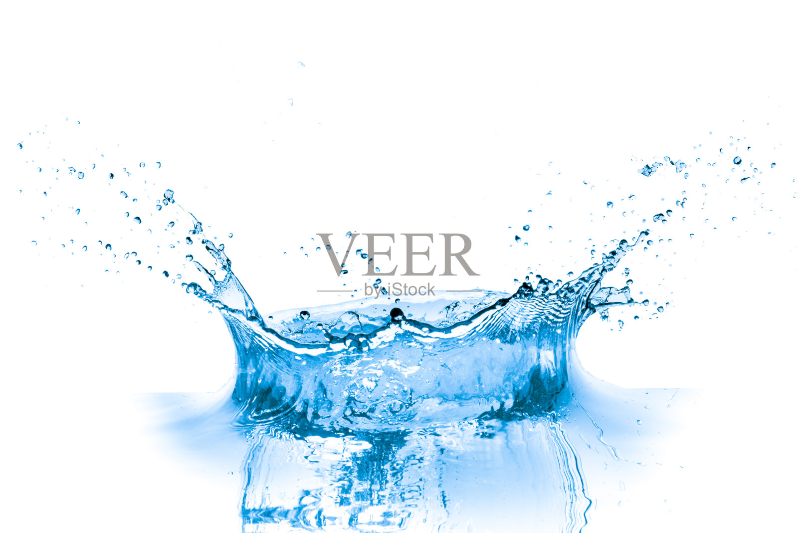 蓝色的水溅照片摄影图片