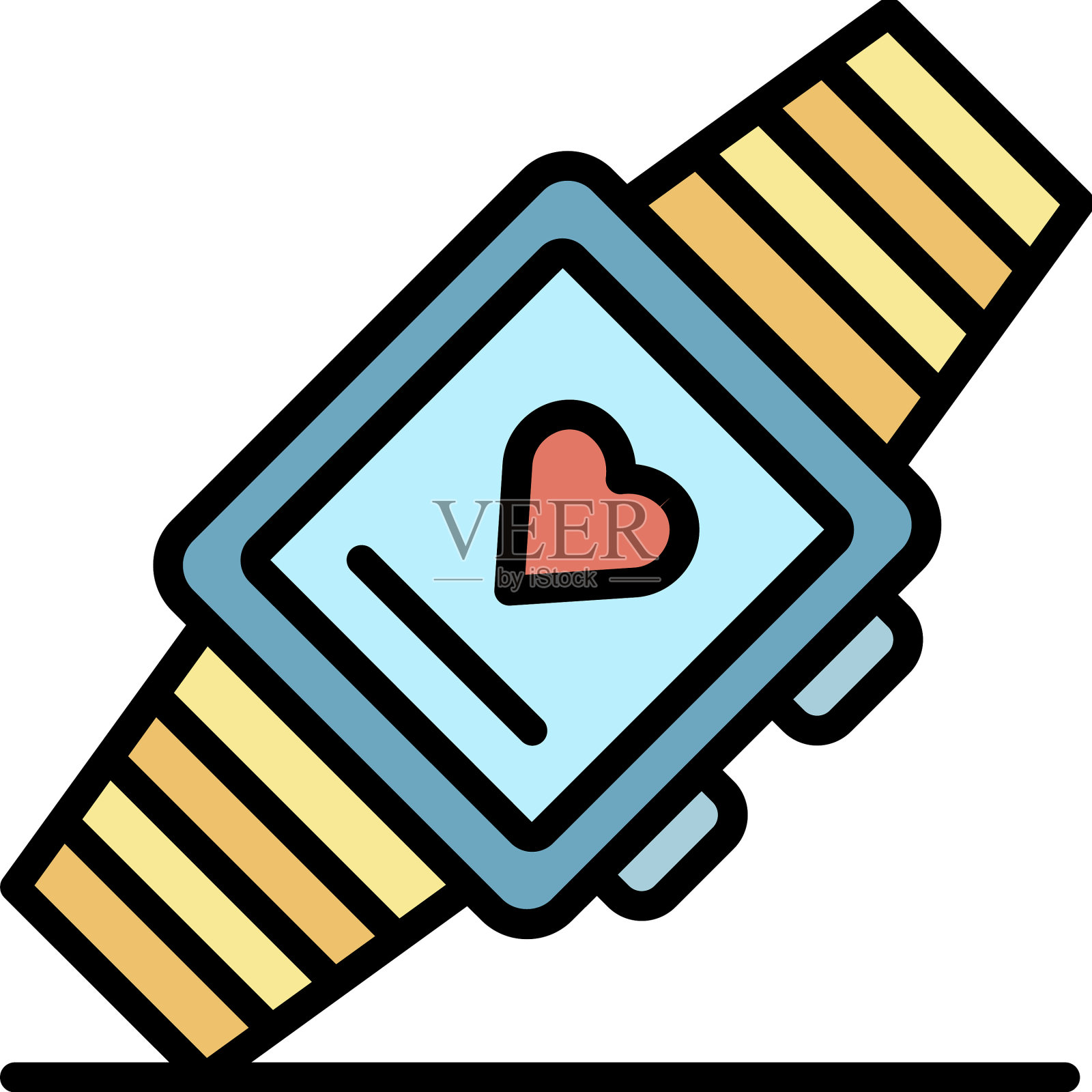 腕带图标颜色轮廓插画图片素材